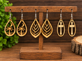 set of three Pairs of custom made Earrings