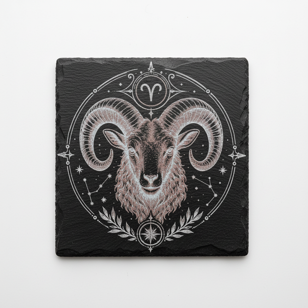 Zodiac Slate set 0f 4  Aries
